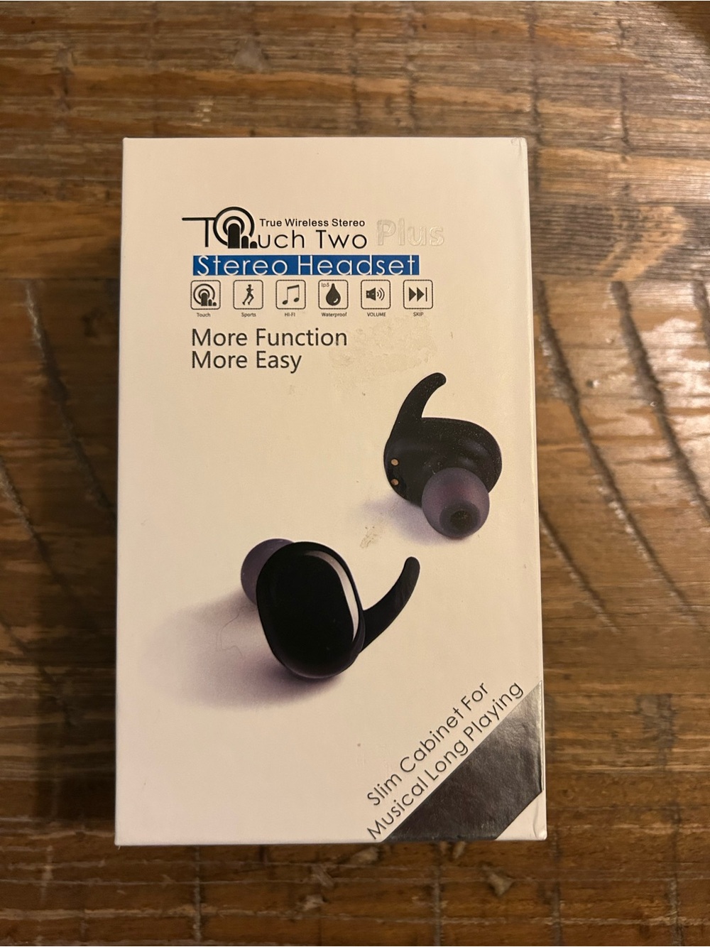 NIB Touch Two Plus Black Stereo Headset True Wireless Stereo Earbuds